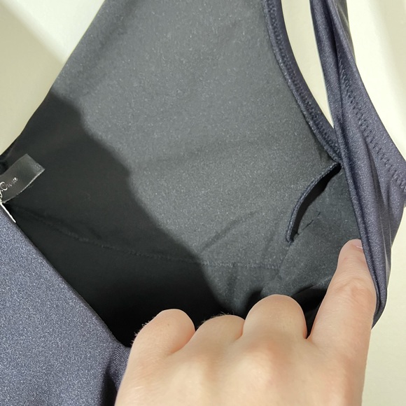 Jcrew black v neck tie strap one piece swimsuit - Picture 6 of 8